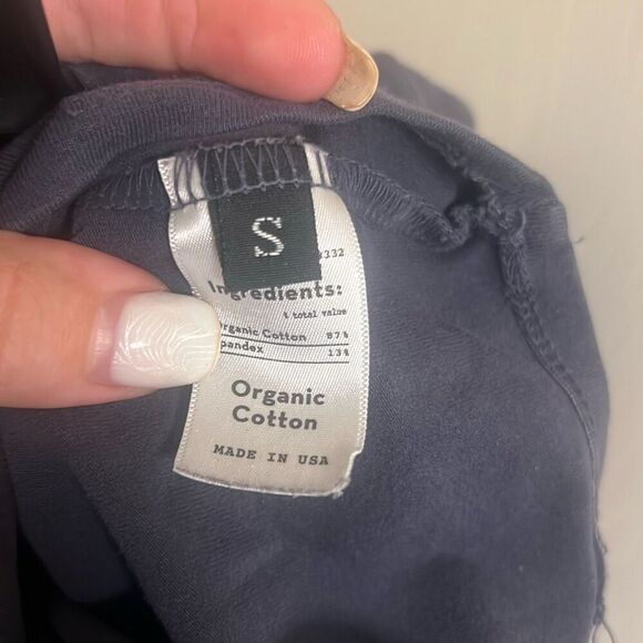 ✨Groceries Apparel Organic Cotton Grey/Blue Crop Sz Small T-Shirt✨ - Picture 8 of 9